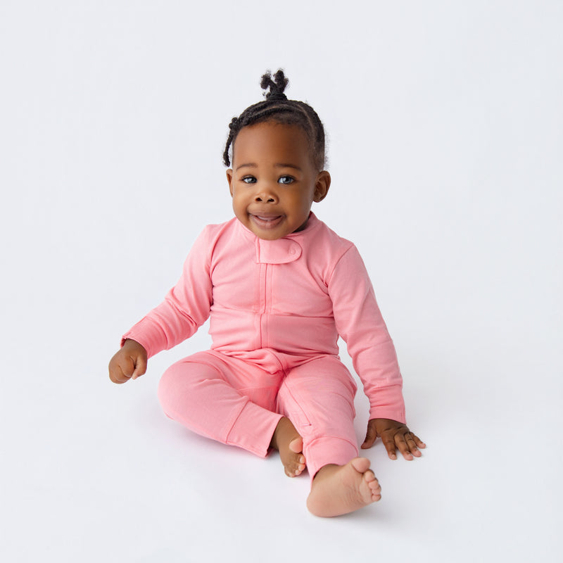 Dawn Romper Full Sleeve - Warm Coral