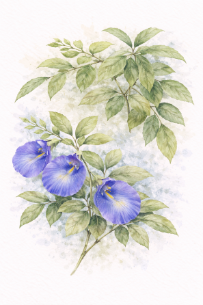 Clitoria flowers, the botanical source for Ocean Mist