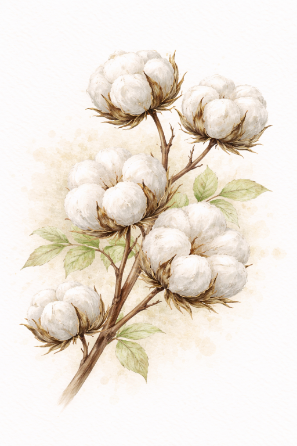 Cotton plant, the natural origin of Snow